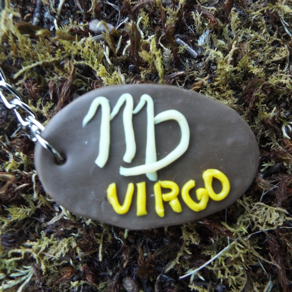 Zodiac key chain- virgo (personalized)